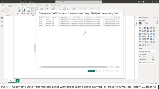 PQ 11.1 - Appending Data from Multiple Excel Workbooks (Same Sheet Names) | Microsoft POWER BI смотреть онлайн