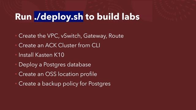 ACK Automation - 1 CMD in 15 mins to build ACK+Postgresql+K10 by Yongkang | Kubernetes Automation смотреть онлайн