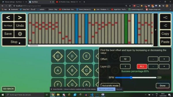 Sky music app MIDI to Sky sheet conversion