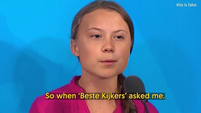 Greta's Famous Speech sounds a bit different. смотреть онлайн