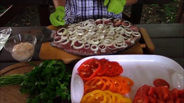 Коктал на гриле. Наивкуснейшая рыба с овощами на гриле. смотреть онлайн
