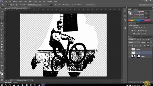 How to make an amazing ink painting effect using Photoshop[threshold effect] photoshop tutorial:diy смотреть онлайн