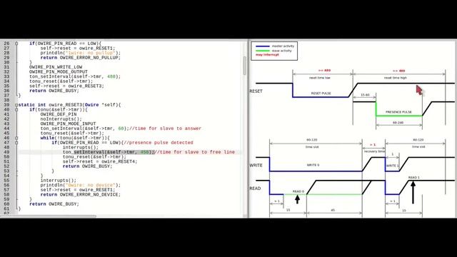Реализация 1-Wire через конечный автомат смотреть онлайн