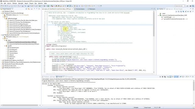 Java - Basic OOP - Lesson Overview (Star Wars) - Mod3, Les1, Vid 1/8 смотреть онлайн