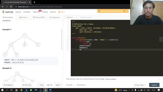 590. N-ary Tree Postorder Traversal | Leetcode | Python смотреть онлайн