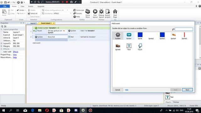 Как сделать кликер в Construct 2 (с магазином)