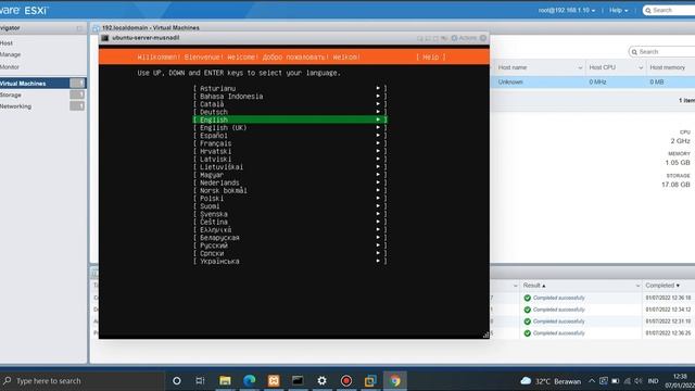 Installasi VMWare ESXi, Ubuntu Server, Python 3, Python Virtual Environment dan Tensorflow смотреть онлайн
