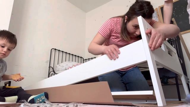 Instructions how to install IKEA KRITTER Bed frame with slatted bed base, white, 70x160 cm смотреть онлайн