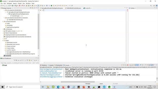 SpringBoot HelloWorld Docker смотреть онлайн