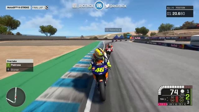 MotoGP 19 Historic Riders Gameplay - ROSSI ON A HONDA AT LAGUNA SECA! (MotoGP 2019 Game PS4 / PC) смотреть онлайн