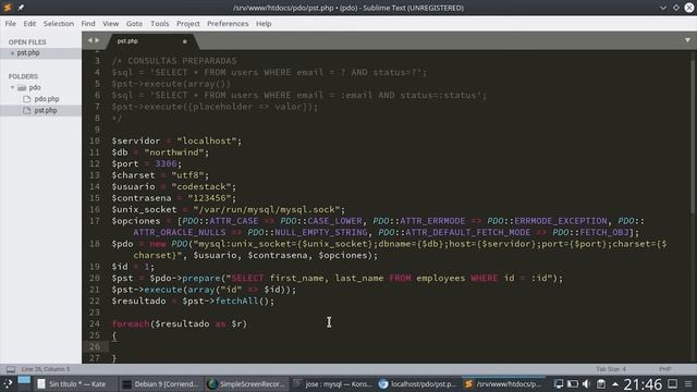 113 - PHP PDO: Consultas Preparadas (Prepared Statements) Parte II [PHP 7 - Español] смотреть онлайн