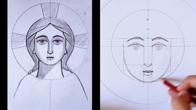 UK COPTIC ICONS tutorial - Drawing the face of a young Christ смотреть онлайн