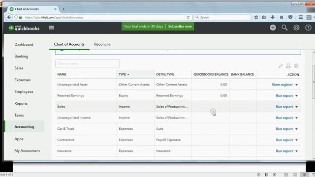 QuickBooks Online - Input and edit the chart of accounts смотреть онлайн