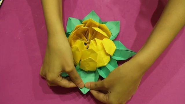 ORIGAMI LOTUS FLOWER!!!! смотреть онлайн