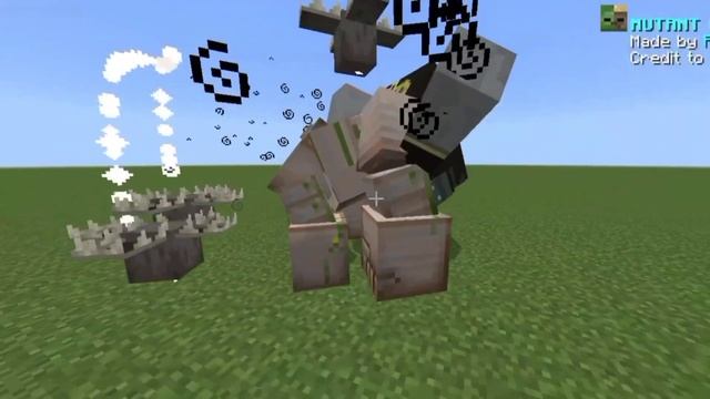 All mutant creatures vs mutant iron golem || Minecraft Full fight || смотреть онлайн