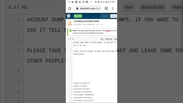 36 ROBLOX ACCOUNT DUMP *WORKING 2020* смотреть онлайн