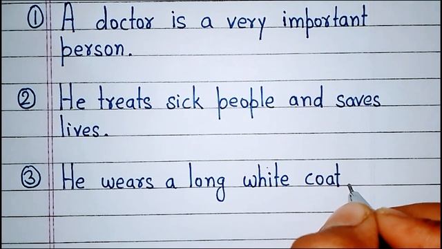 5 lines on doctor in English | Short Essay on doctor in English | Doctor 5 lines essay writing смотреть онлайн