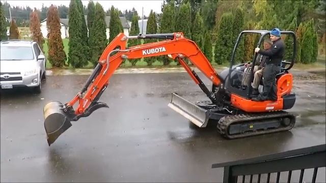 Снимаем экскаватор с трэйлера смотреть онлайн