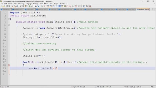 How to write the java program to palindrome checking? смотреть онлайн