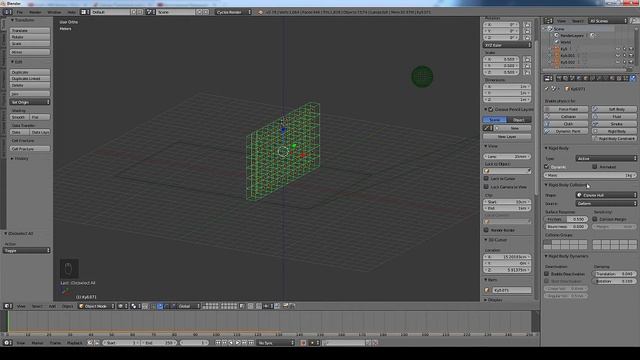 Blender. Модификатор Rigid Body смотреть онлайн