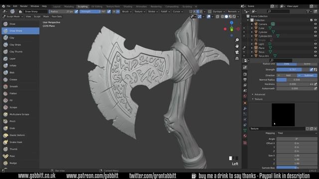 Axe - Detailed Game Objects - P9 - SCULPTING With Textures смотреть онлайн