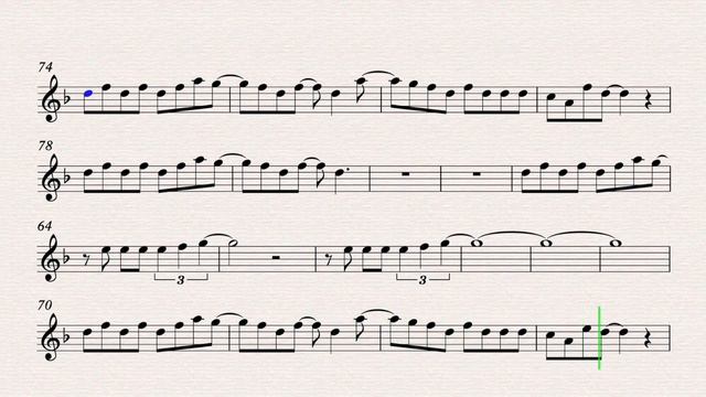Gime! Gime! Gime! - Abba - Sheet music and Play along for ut instruments смотреть онлайн