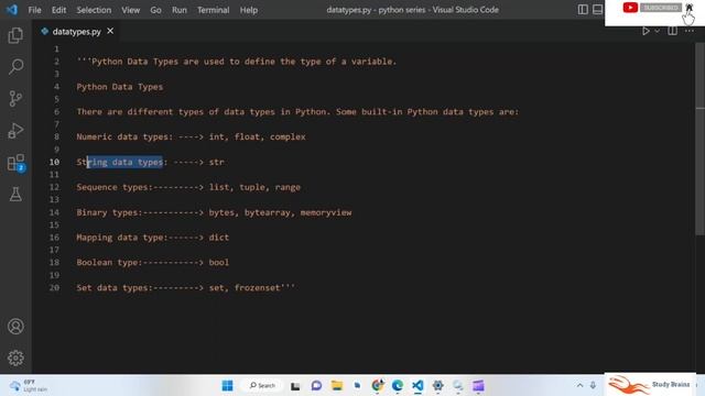 Data types in python programming|Numeric sequence|string|Bool#datatypesinpython #pythonprogramming смотреть онлайн