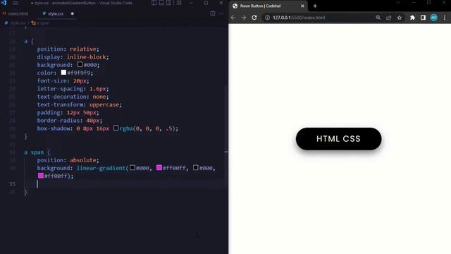 Neon Button Effect | HTML CSS Hover Effect смотреть онлайн