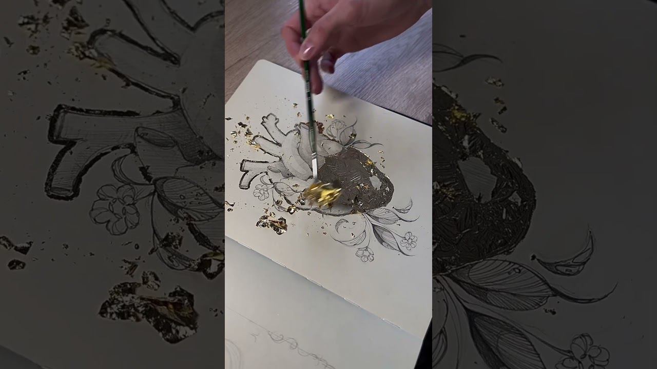 Процесс создания эскиза в скетчбуке. #artist #drawing #tattooartist #sketchbook #tutorial #shorts