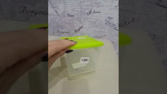 Емкость Plast Team Patern для хранения продуктов  квадратная, 1 л.