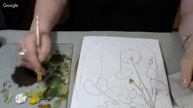 Kiprijanova  Одуванчики на деревян. поверхности  31 05 17