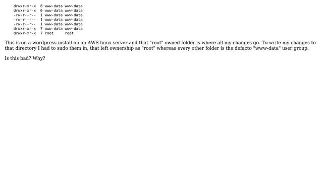Wordpress: security+best practices: root or www-data on a wordpress content folder? смотреть онлайн