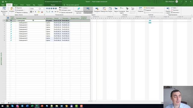 Повторяющиеся задачи в MS Project Pro