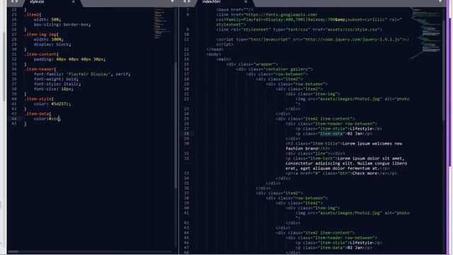 Тестовая верстка