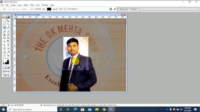 How to make pasport size photograph in Adobe Photoshop? Studio jaisa photo kaise edit kare? смотреть онлайн