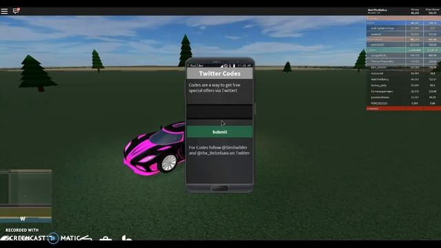 ALL THE ROBLOX VEHICLE SIMULATOR CODES! Vehicle Simulator смотреть онлайн