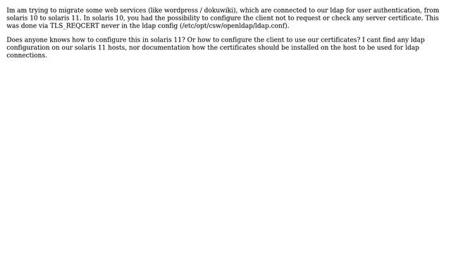 Solaris 11 ldap client configuration смотреть онлайн