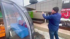 Как мыть купольную беседку