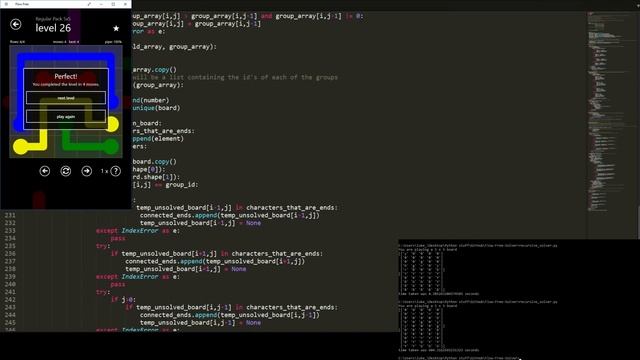 Python 'Flow Free' Bot #18 - First universal flow free solver so far! смотреть онлайн