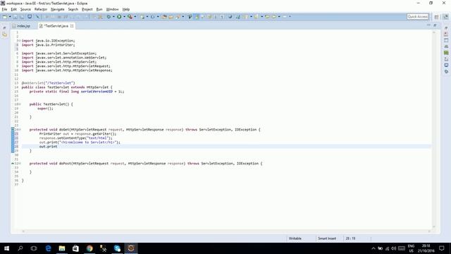 Developing First Servlet смотреть онлайн