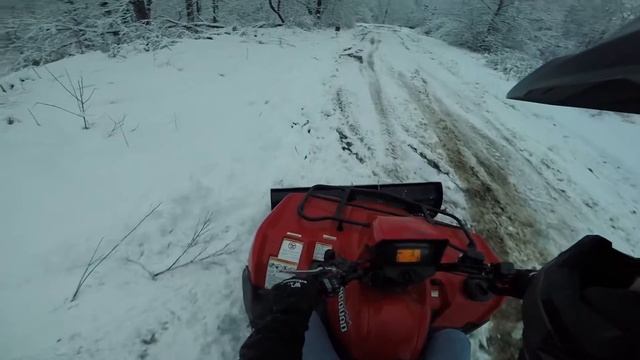 Plowing Snow - Suzuki 750 King Quad