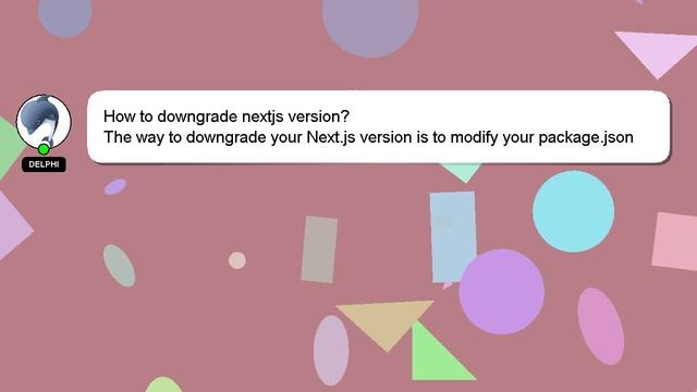 How to downgrade nextjs version? смотреть онлайн
