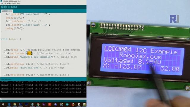 Introduction to LCD2004 LCD display with I2C module for Arduino смотреть онлайн