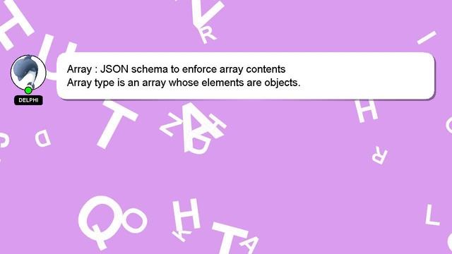 Array : JSON schema to enforce array contents смотреть онлайн
