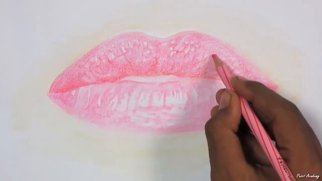 How to Draw Realistic Lips with Watercolor Pencil смотреть онлайн