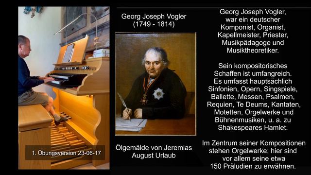 Präludium von Georg Joseph Vogler, 1. Übungsversion mit 60 bpm смотреть онлайн