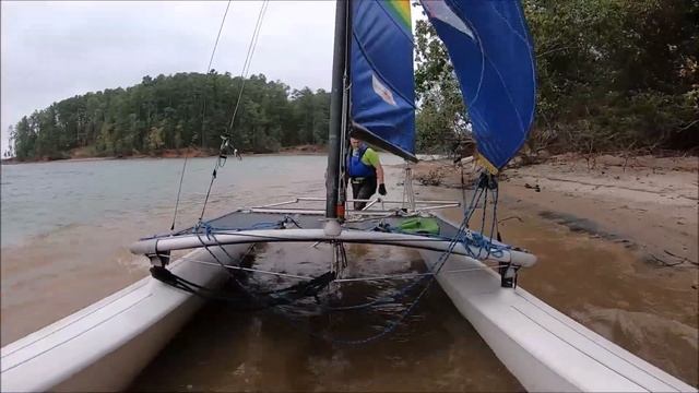 Two light wind Hobie 16 sailors / Getting in over their head смотреть онлайн