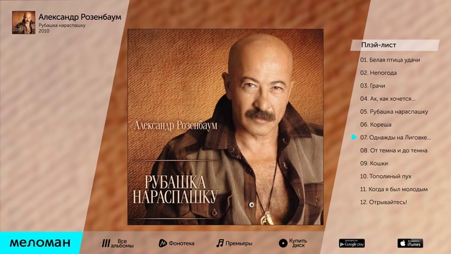 Александр Разенбаум - Рубашка на распашку.