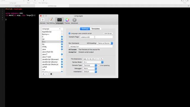 Configuring CodeRunner 2 for C++14 on OS X смотреть онлайн