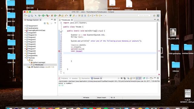 JAVA program number 1..switch statments,scanner смотреть онлайн
